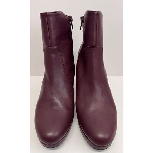 Naturalizer Boots Size 9.5 Burgundy Platform High Heel Ankle Booties NEW - Picture 6 of 10